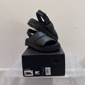 Sorel Black Viibe Slingback Sandals